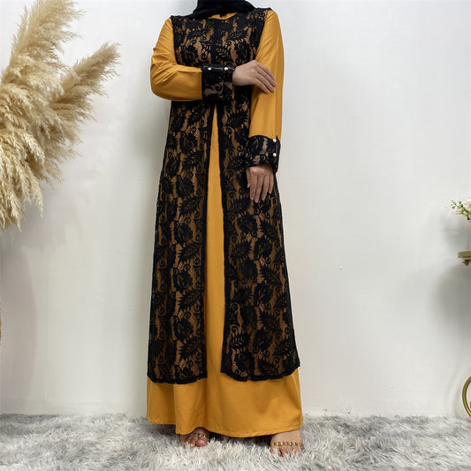 Lace Temperament Women's Clothing Arabic Clothing Robe