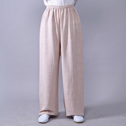 Men's And Women's Fashion Casual Breathable Cotton And Linen Practice Pants
