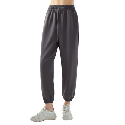 Women's Air Layer Ankle-tied Yoga Leisure Sports Breathable Quick-drying Wide-leg Pants