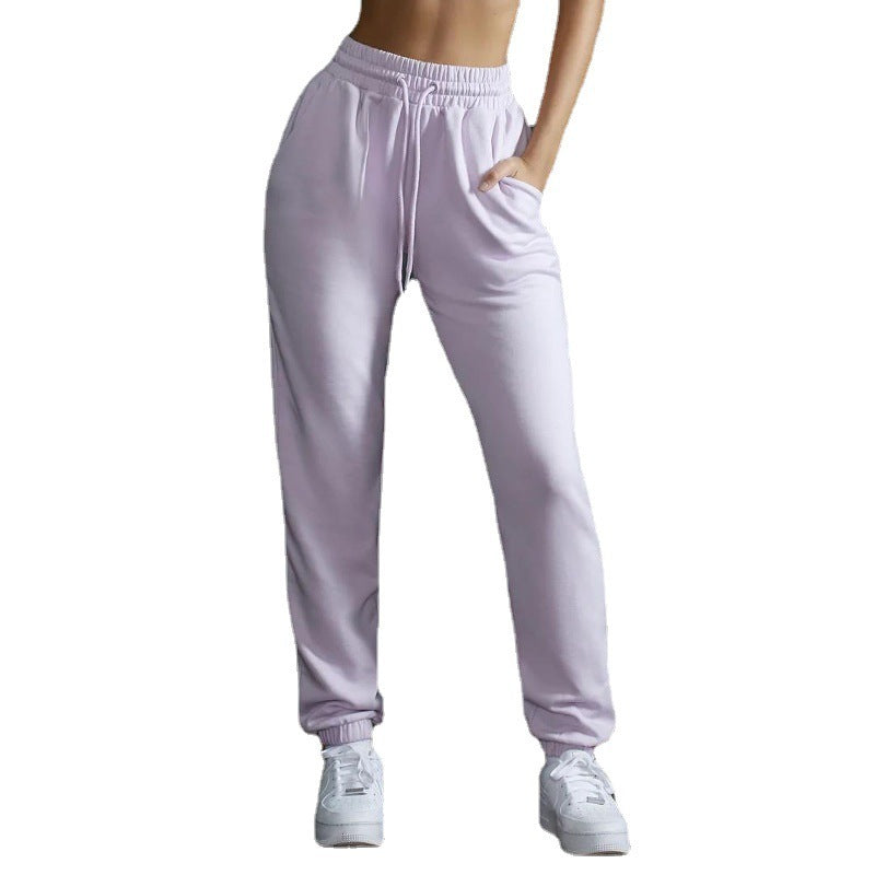 Autumn And Winter Everything Loose Sports Sweatpants Female Plus Velvet