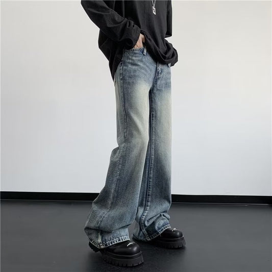 Men's Fashionable All-match Retro Washed Skinny Jeans