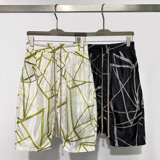 Thin Material Comfortable Abstract Printed Shorts