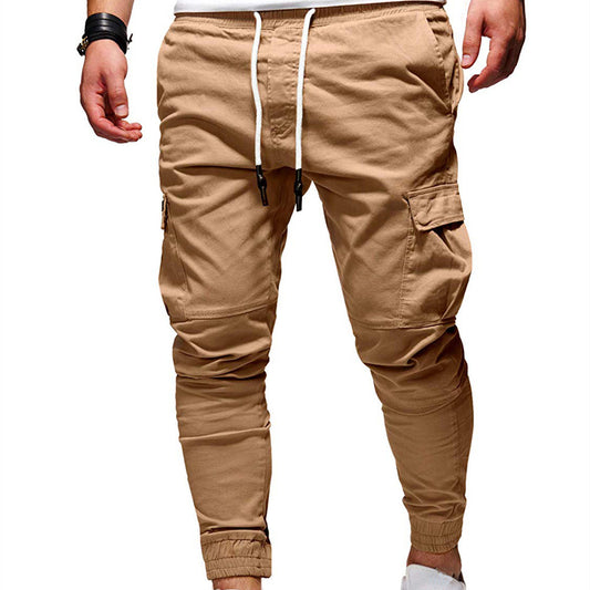 Tethered Elastic Sports Baggy Pants Long Casual Pants Jogging Pants
