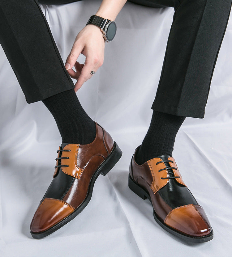 Business Formal Wear Casual Square Toe Large Size Leather Shoes