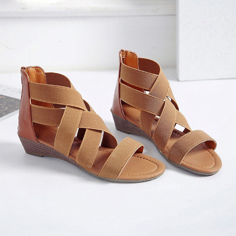 Large Size Women's Sandals Foreign Trade Low-heeled Roman Sandals