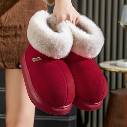 حذاء نسائي للثلج الدافئ ذو نعل سميك مانع للانزلاق