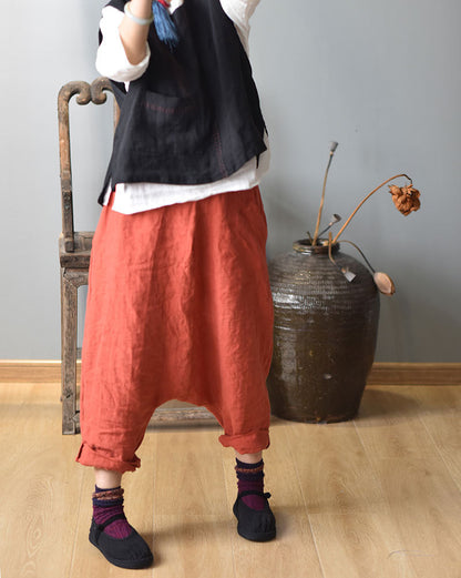 Spring And Autumn Literary Hanging Crotch Retro Special Harem Pants
