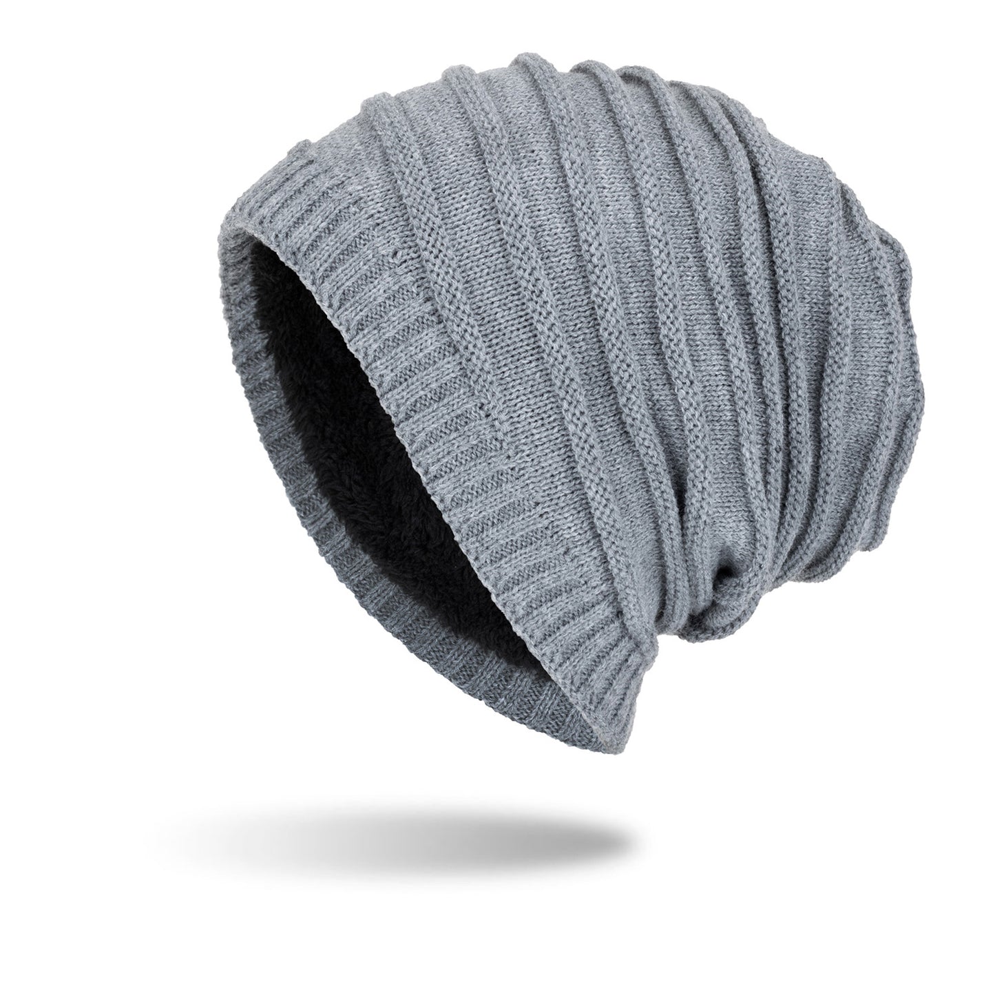 Men's Plush Sweater Hat Outdoor Warm Knit Ear Guards