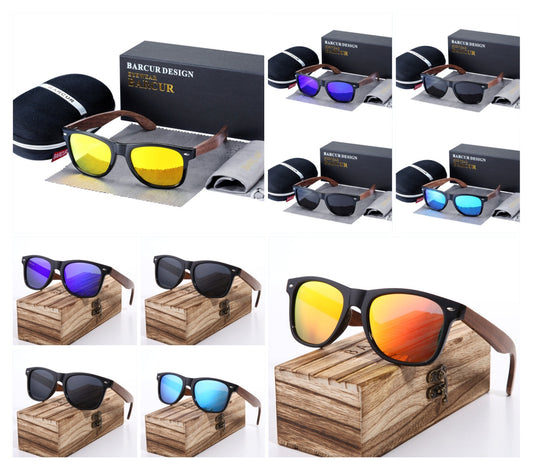نظارات شمسية خشبية مستقطبة للرجال
