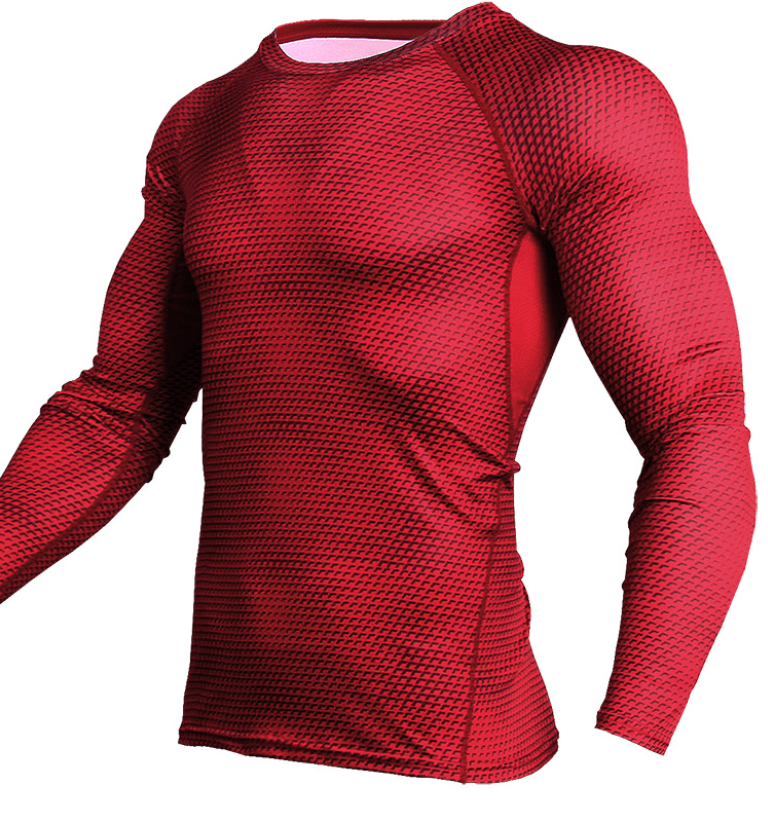 قميص ضغط للرجال للصالة الرياضية والجري قميص سريع الجفاف يسمح بمرور الهواء للياقة البدنية قميص رياضي للتدريب الرياضي ضيق Rashguard ذكر