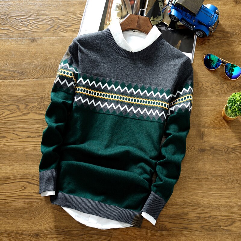 Autumn and winter new round neck pullover sweater sweater