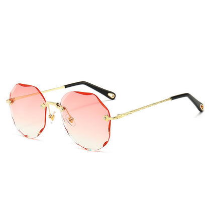 نظارات شمسية مضلعة للنساء نظارات شمسية بدون إطار
