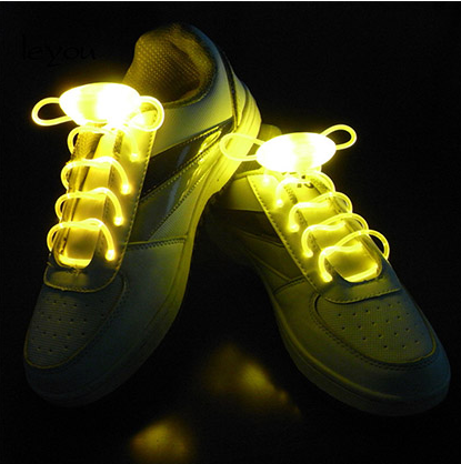 أدى الأربطة الأحذية الرياضية توهج سلاسل الأحذية جولة ضوء فلاش أربطة الحذاء