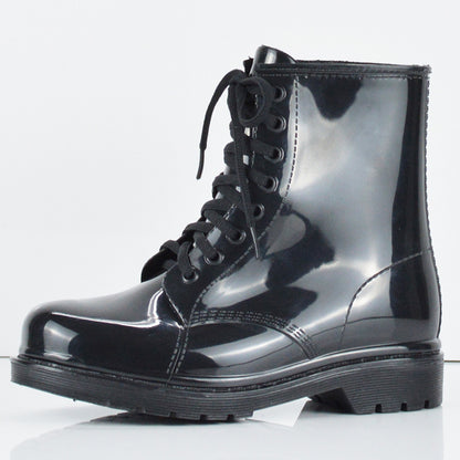 Ladies flat rain boots Martin rain boots water shoes
