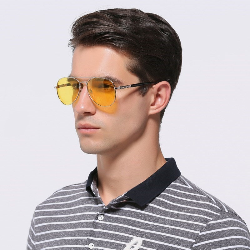 نظارات شمسية مستقطبة للرجال للقيادة نظارات صفراء للنظارات الواقية