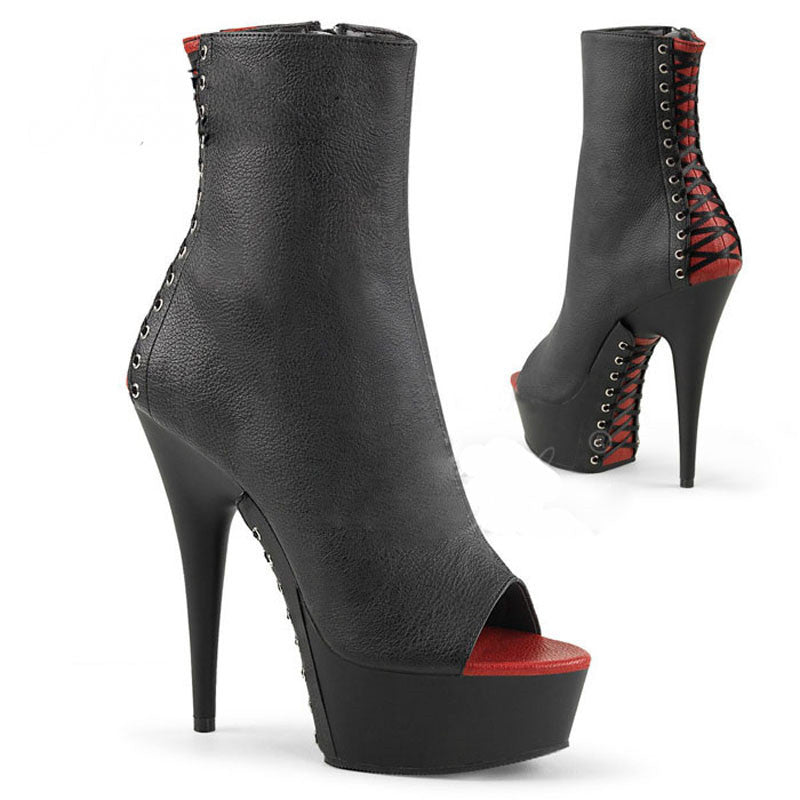 Platform Thick-soled Stiletto Heel Sexy Evening Women's Low Boots