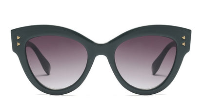 Oversized cool red cat eye sunglasses rivet square leopard glasses trendy designer retro sun glasses female shades for women
