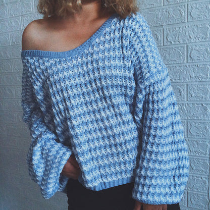 Pullover Striped Women's Knit Sweater