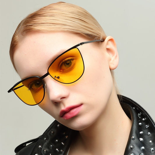 نظارات شمسية معدنية جديدة للنساء