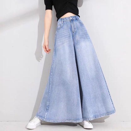 Drop Wide Leg Jeans Skirt Women