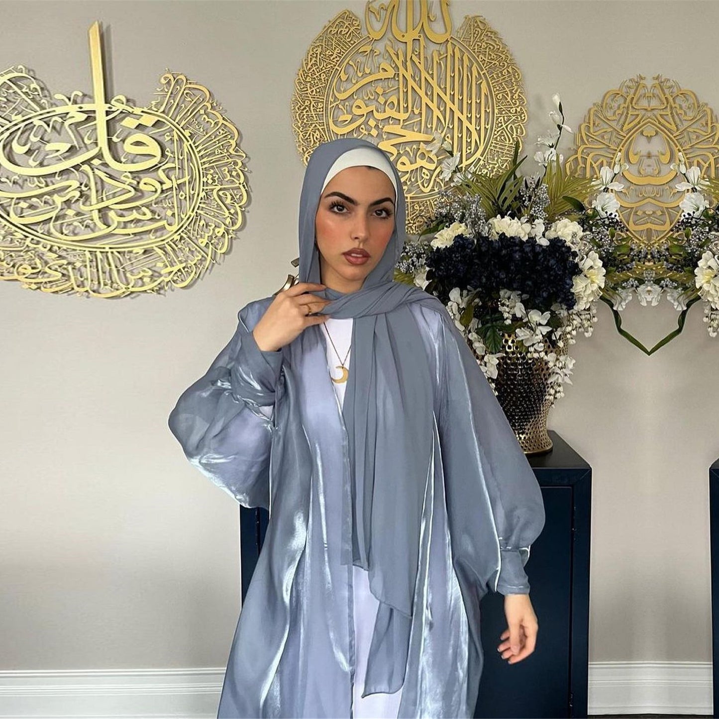 Six-color Middle East Arabic Cardigan Lace-up Bow Robe
