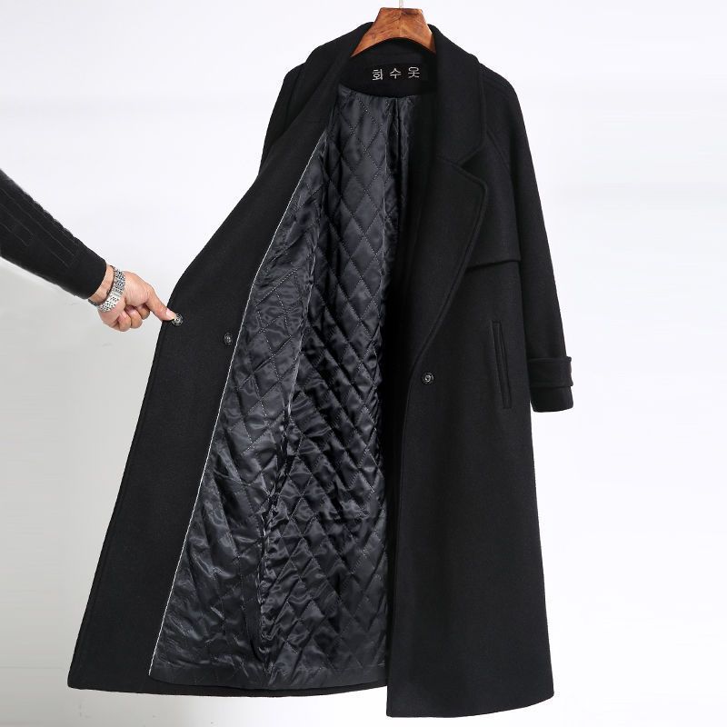 معطف صوفي نسائي متوسط ​​الطول معطف صوفي إضافي