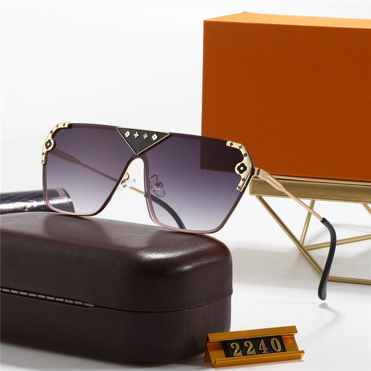 New Men And Women Gradient Fashion Sunglasses Lens Trend Metal Sunglasses