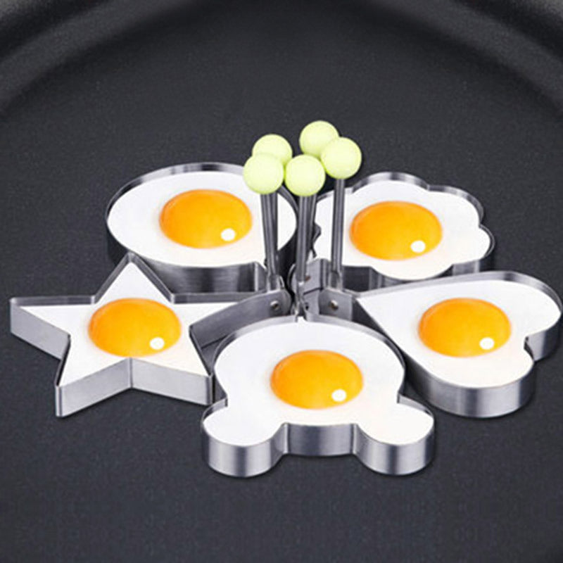 قالب بيض مقلي من الفولاذ المقاوم للصدأ سميك ومبتكر