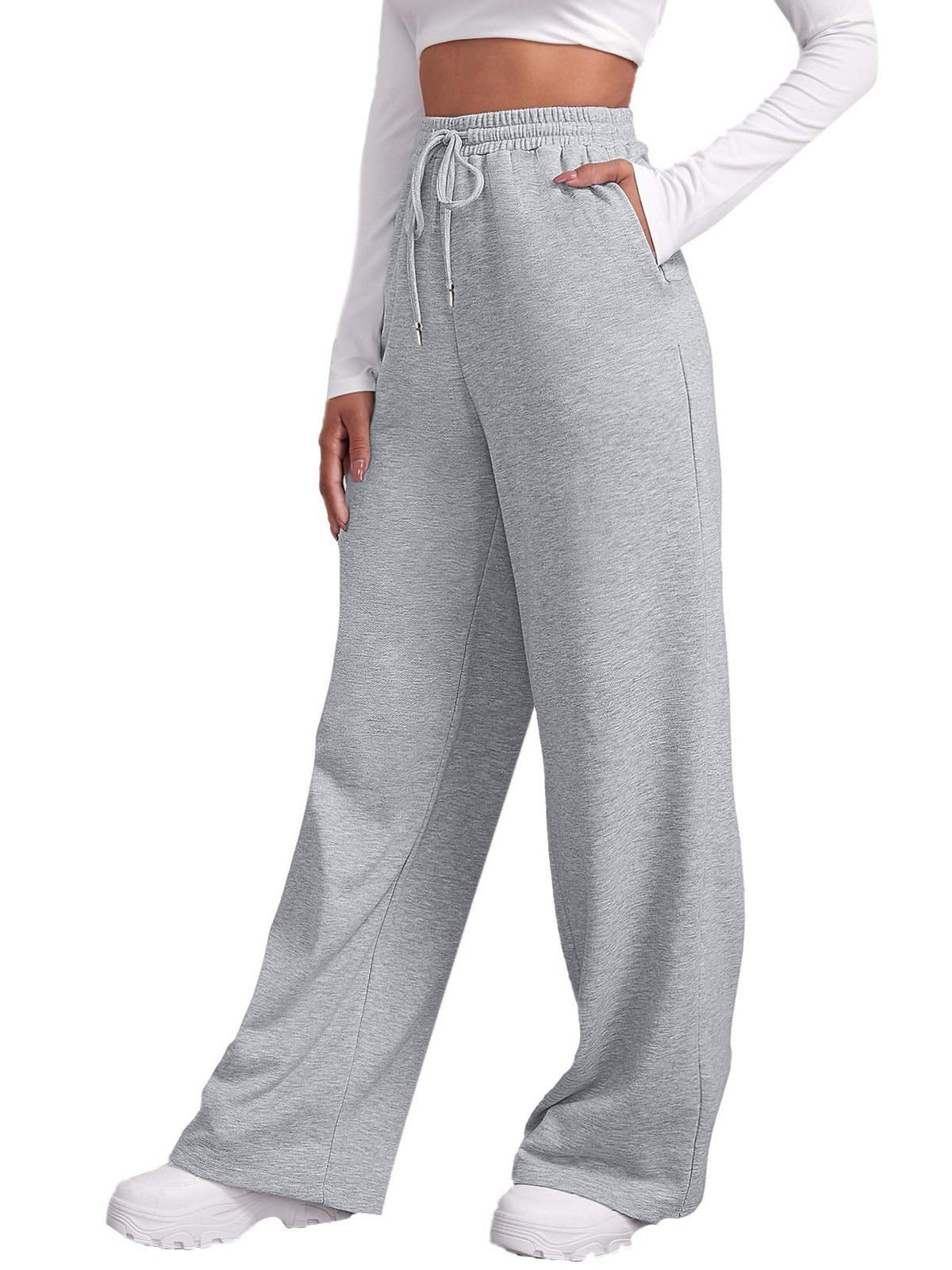 Women's Casual Loose Solid Color Sweatpants