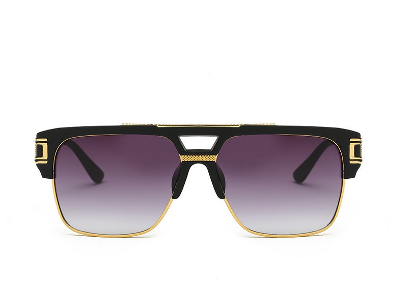 Men and women square retro colorful reflective sunglasses