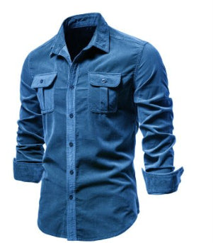 Shirts For Men Wear Shirt College Tops Longsleeve Blue