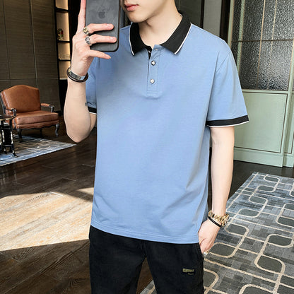 Youth Half-sleeved T-shirts On Clothes Men's Polo Shirts