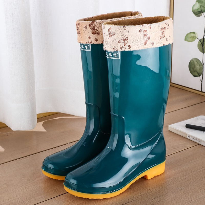 Rain boots waterproof shoes rubber shoes women