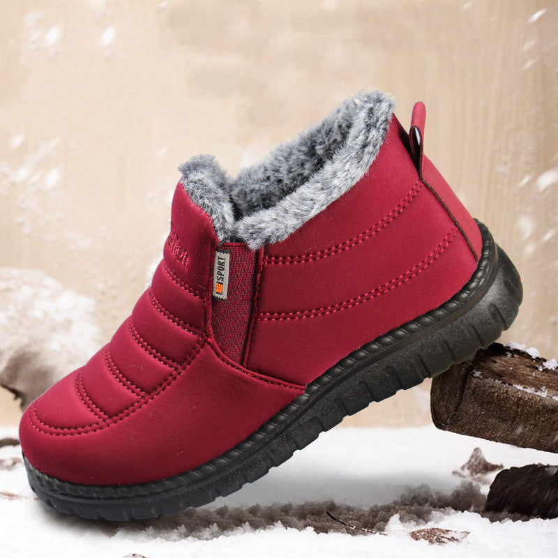 Mid-cut Snow Boots Women's Rabbit Fur Plus Velvet Women's Cotton Shoes