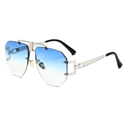 Metal frameless sunglasses women sunglasses