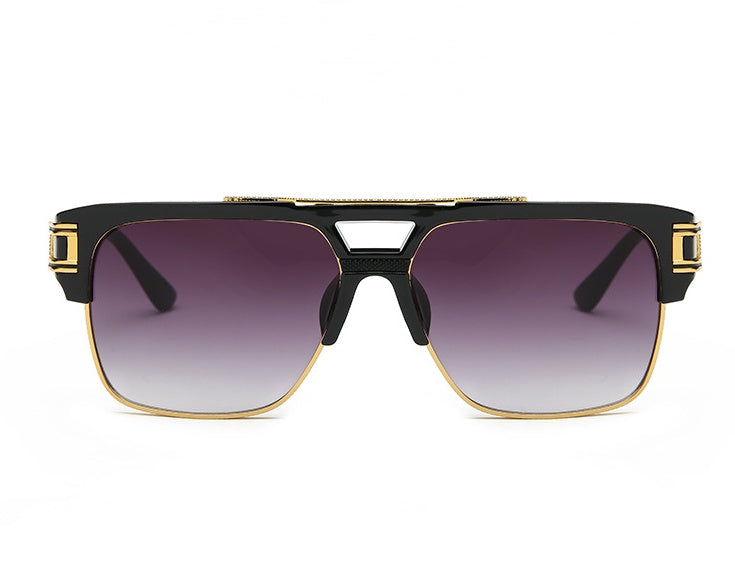 نظارات شمسية عاكسة ملونة مربعة للرجال والنساء