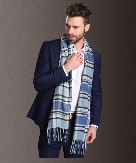 New Europe Fashion Shawl Scarves Men Winter Warm Tartan