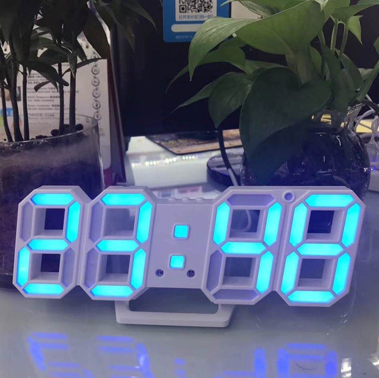 ساعة حائط رقمية ثلاثية الأبعاد LED