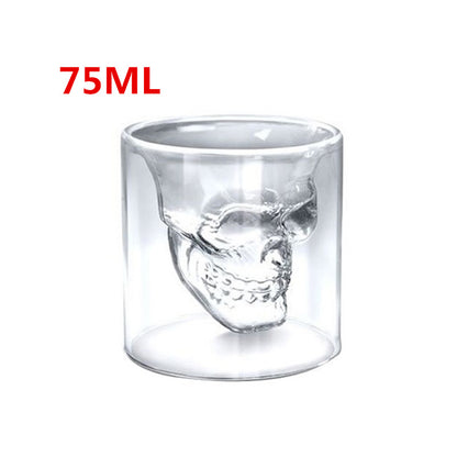 Skull Skull Double Transparent Glass