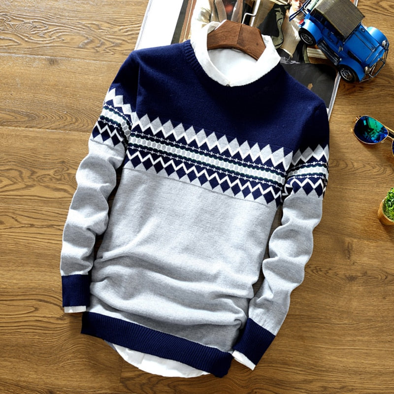Autumn and winter new round neck pullover sweater sweater
