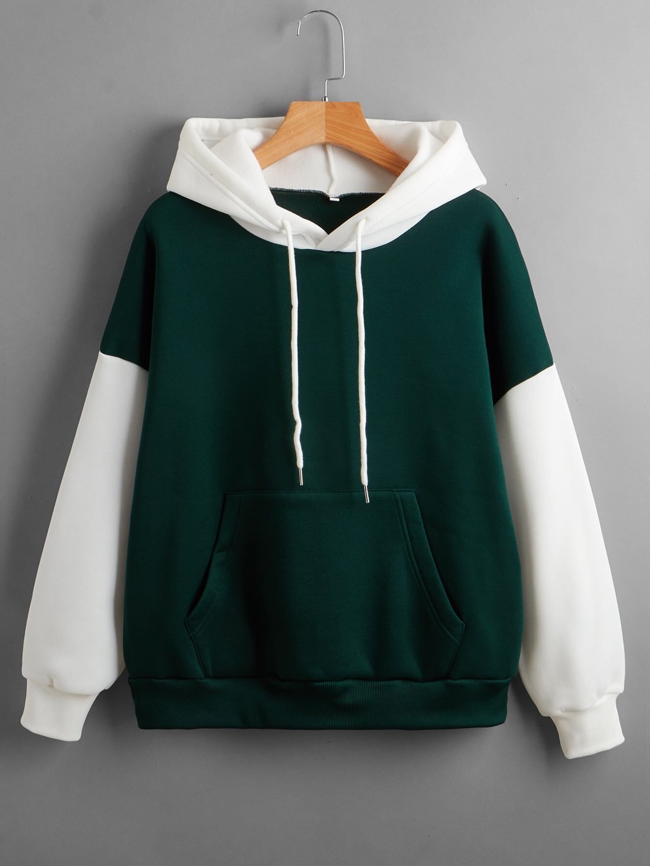 Women Loose Stitching Contrast Color Sportswear