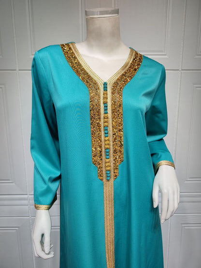 Muslim Clothing Saudi Dubai Women's Robe Two-piece Set