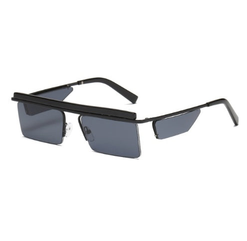 New sunglasses 1523 European and American personality men and women sunglasses frameless square ocean sunglasses