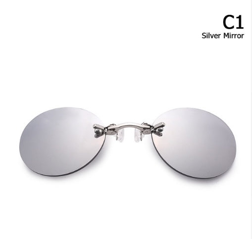 نظارات بيناكل الشمسية الرجعية المعدنية تخترق النظارات الصغيرة للرجال والنساء 