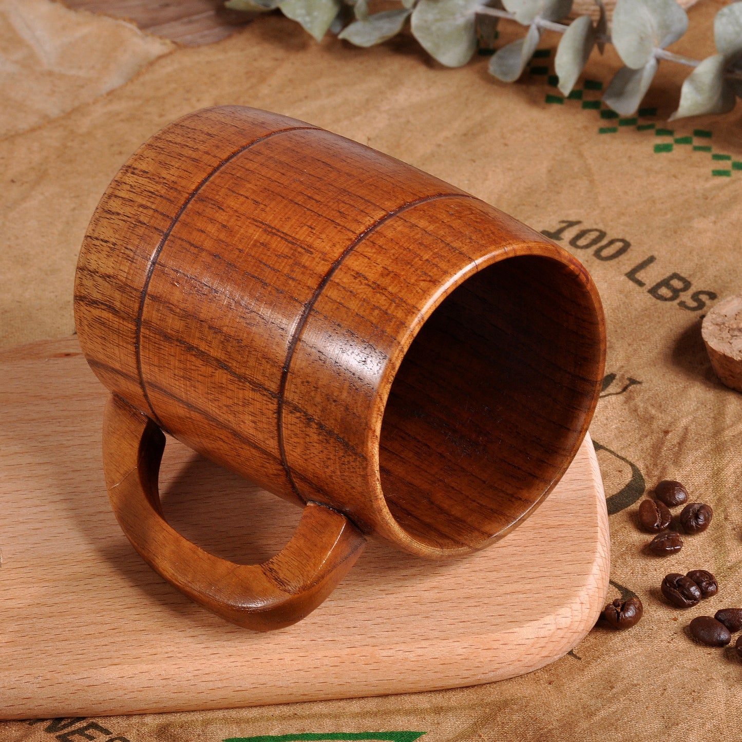 Beer wooden mug