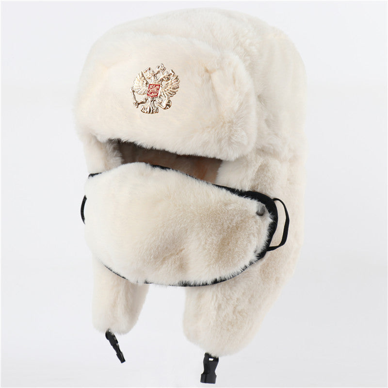 Ushanka Men And Women Imitation Rabbit Fur Outdoor Earmuffs Hat
