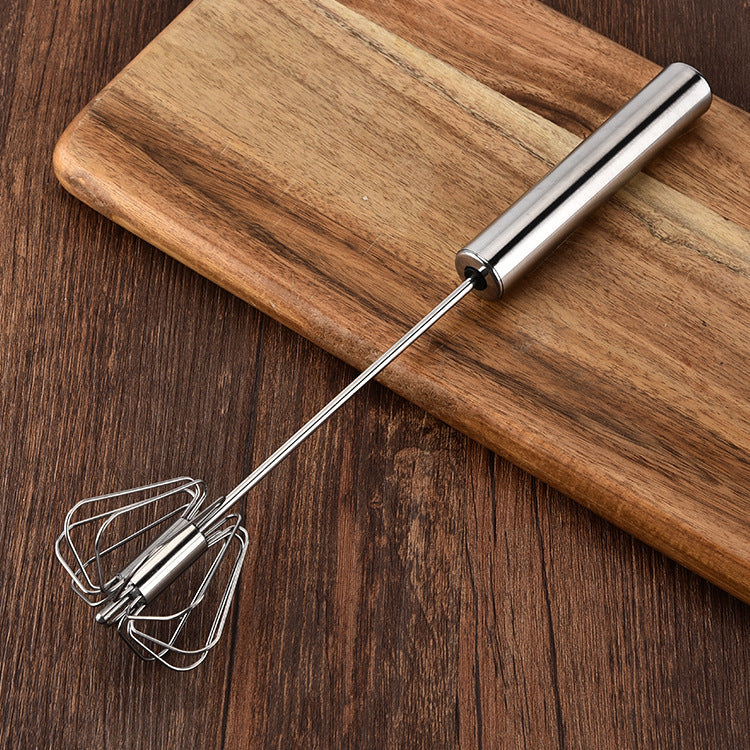 أدوات المطبخ خافق البيض شبه الأوتوماتيكي من الفولاذ المقاوم للصدأ باليد