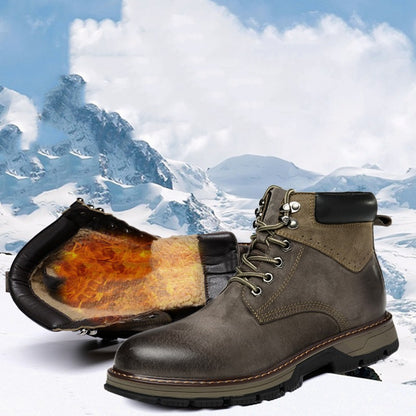 أحذية مارتن الجلدية الشتوية للرجال أحذية عالية الجودة بريطانية