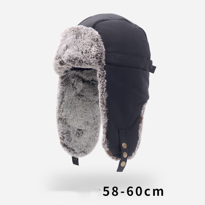 قبعة شتوية باردة ودافئة بالإضافة إلى قناع مخملي لحماية الوجه