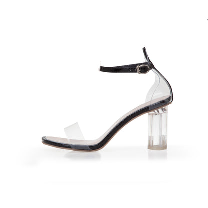 Korean Style Transparent Crystal High Heel Sandals